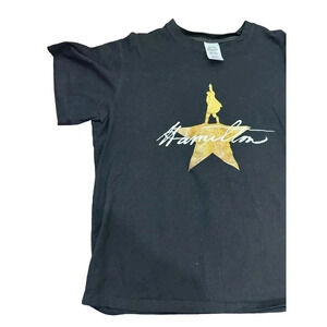 Hamilton the Musical Women's Navy blue Short Sleeve Crew Neck T-Shirt Size XL